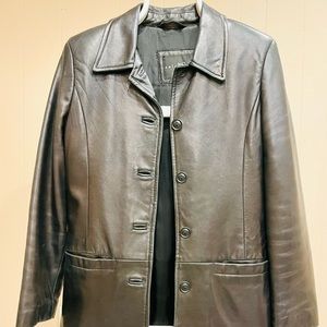 Gently Worn Canadian Genuine Leather Jacket Small